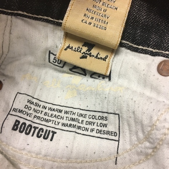 7 For All Mankind Black Grey Bootcut Jeans Denim - Picture 6 of 10